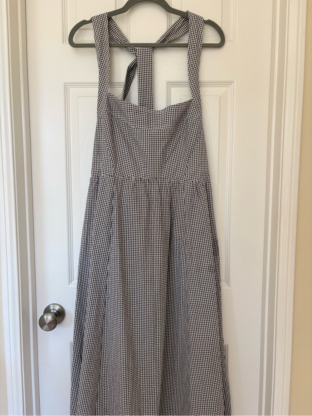 Hill House Fleur - Midi Dress - Chocolate Gingham - XL